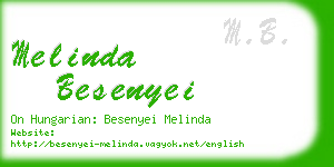 melinda besenyei business card